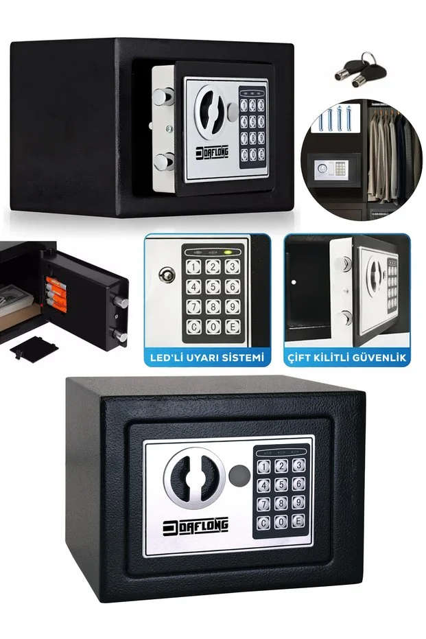 PROFESSİONEL ELEKTRONİK ŞİFRELİ PASLANMAZ PARA KASASI EV&İŞ&OTEL&OFİS TİPİ PASLANMAZ KASA